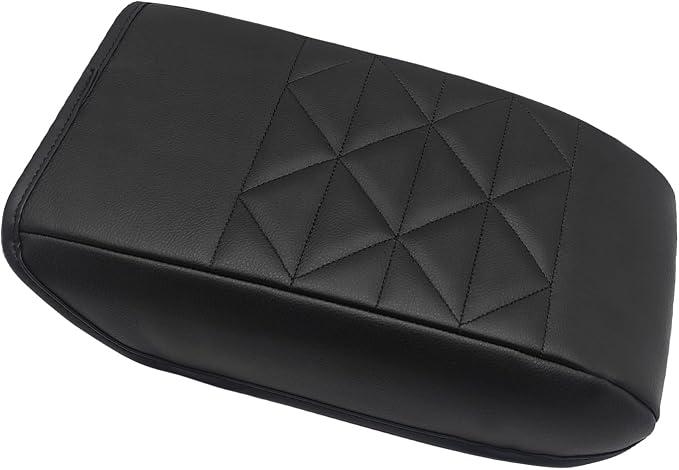 Muslogy Center Console Armrest Cover Fit for Honda Accord 2026 2025 2024 2023 Accessories, Comfort Armrest Pad Console Lid Cushion Vegan Leather Regular Thick (V2 Black)