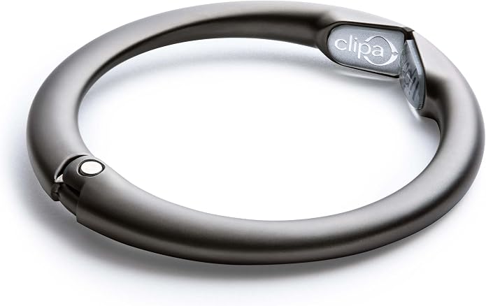 Clipa Bag Hanger Collection, The Ring that Opens into a Hook, Auto Closes | Holds 15 kg, Needs only 10mm to Hang a Hand Bag, Easy to Use with One Hand, The Instant Bag Hanger, 3 yr Warranty