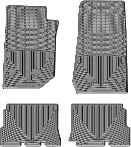 WeatherTech All-Weather Floor Mats for Jeep Wrangler JK Unlimited 4-Door, Wrangler Unlimited 4-Door - 1st & 2nd Row (W321GR-W322GR), Grey