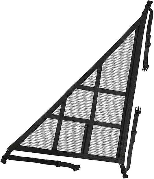 Double-Layer Car Ceiling Cargo Net, 31.49" x 20.86" Auto Roof Mesh Storage Pocket with Adjustable Buckle, 3 & 4-Handle Vehicle Interior Organizer Bag for Road Trips and Camping (Black)
