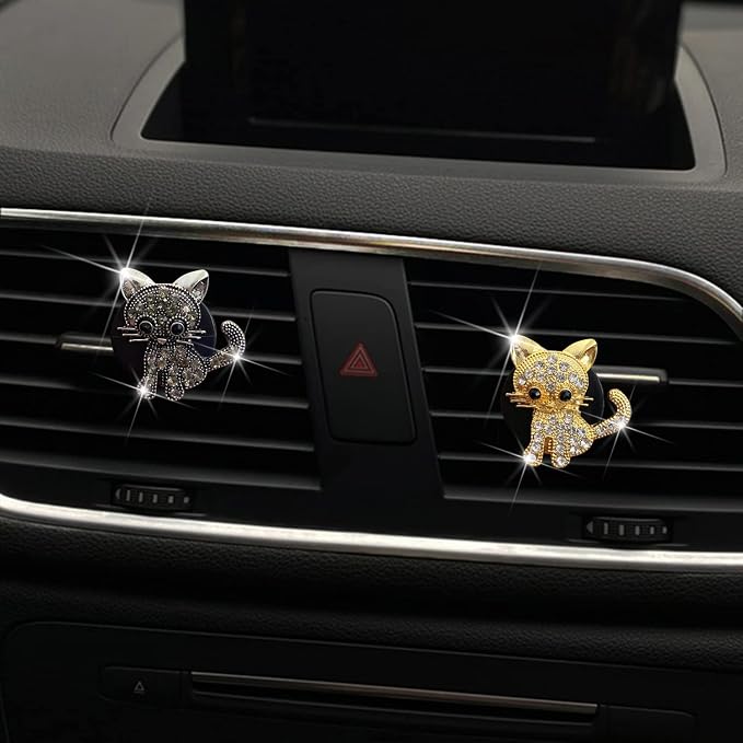 Bling Rhinestone Car Air Vent Clip,Car Air Freshener Vent Clips,Car Air Conditioning Outlet Clip Decorative,Bling Car Accessories Car Interior Decoration Charm,Cute Car Decor