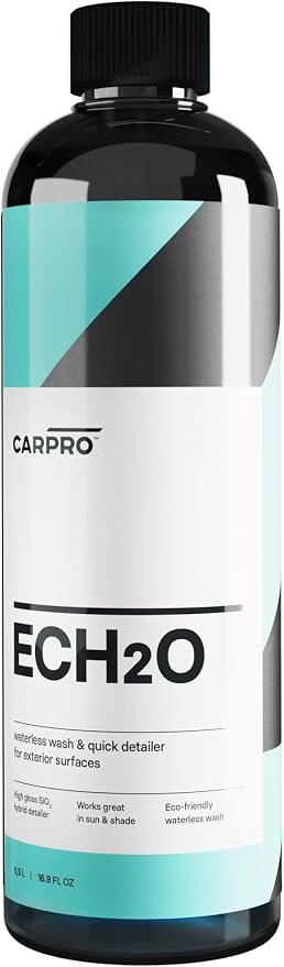 CARPRO ECH2O Waterless Wash, High Gloss Detail Spray, Rinse-Less Wash, and Clay Lubricant Concentrate - 500 mL (17oz)