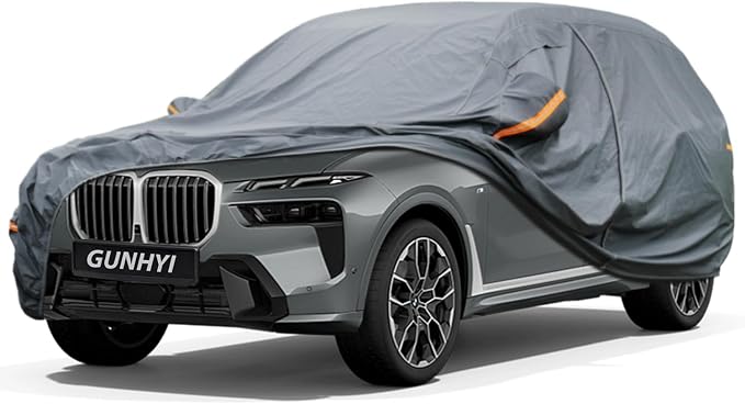 GUNHYI Premium Car Cover Custom Fit BMW X7, 16 Layers Heavy Duty Car Cover Waterproof All Weather with Zipper Door for Sun Rain Snow Dust Uv Protection
