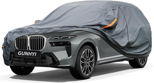 GUNHYI Premium Car Cover Custom Fit BMW X7, 16 Layers Heavy Duty Car Cover Waterproof All Weather with Zipper Door for Sun Rain Snow Dust Uv Protection