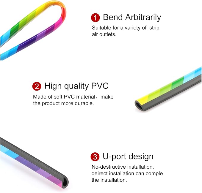 LivTee 20 Pieces Car Air Conditioner Decoration Strip for Vent Outlet, Universal Waterproof Bendable Air Vent Outlet Trim Decoration, Car Interior Accessories (Multicolour)