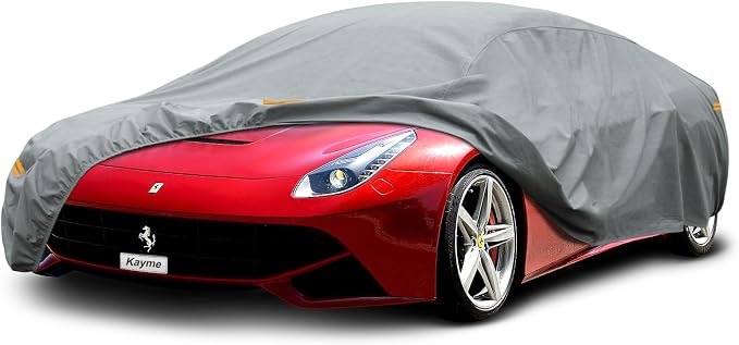 Kayme Heavy Duty Car Cover Custom Fit Ferrari 430/F430 (2004-2009) Waterproof All Weather for Automobiles, Full Exterior Covers Sun Rain UV Protection.（Deliver About 3-10 Days）