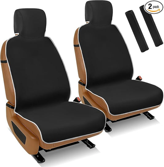 Towel Car Seat Cover, Neoprene Car Seat Covers | Towel Waterproof Seats Protector Covers for Automotive Van, Trucks and SUVs-2 Pack