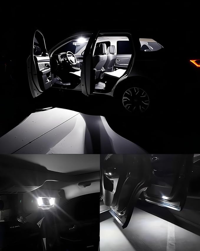19 Pieces Interior LED Light Kit + Back Up Bulb Reverse Lights Replacement for Jeep Grand Cherokee WK2 2011-2021 White LED Backup Light + Interior Bulb Package, Install Tool