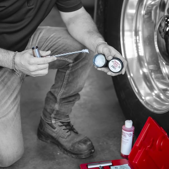 Safety Seal Truck Tire Repair Kit – Deluxe Case Kit, 30 Repairs, 8" Plug Strings, 7" Probe Tool, Tubeless Tire Repair Kit for Trucks, Off-Road & Commercial Vehicles