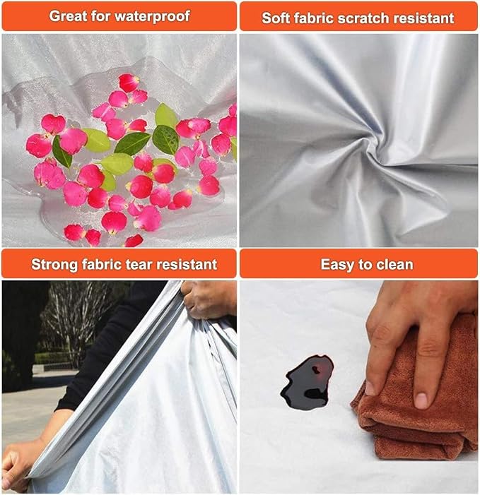 Kayme SUV Car Cover Waterproof All Weather (191 to 200 Inch) | Protects cars from outdoor UV exposure, blocks blowing dust and wind, breathable lightweight material, easy storage