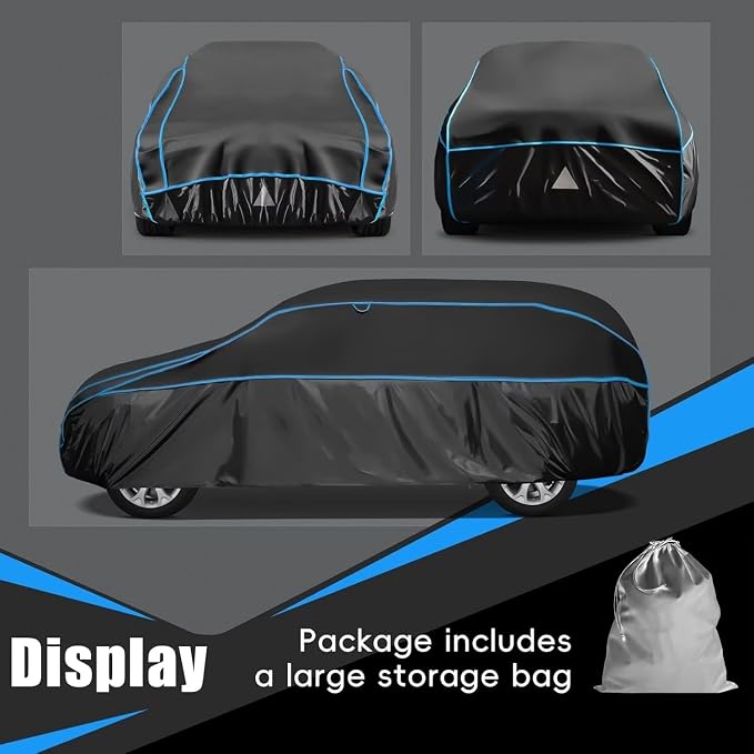 Hail Protector Car Cover for SUV, Anti Hail Car Covers Thick Multi-Layered EVA Outdoor, Hail Proof Car Cover All Weather, Hail Protection Padded Fit SUV Jeep (Length Up to 190 inch)
