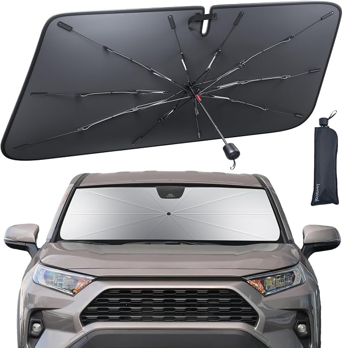 Car Windshield Sunshade Umbrella for RAV4 - Lamicall 2026 Foldable Car Windshield Sun Shade Cover, 5 Layers UV Block Coating, Front Window Heat Insulation Protection, for RAV 4 (2019-2025) Windshield