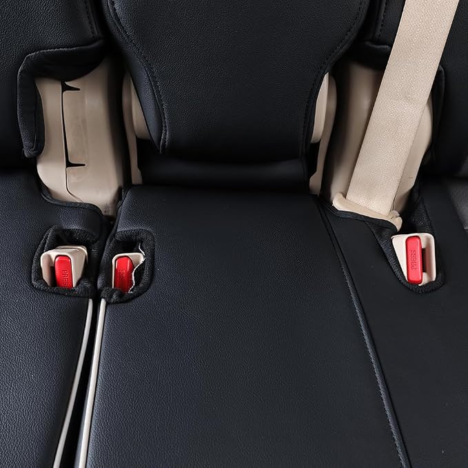 EKR Custom Fit 4Runner Car Seat Covers for Select Toyota 4Runner 2011-2023 (Only for 7 Seats Version) - Full Set,Leather (Black/Gray) | for Toyota 4Runner 2010-2024 Seat Covers for SUV Trucks,Airbag Compatible,Waterproof Pet-resistant,Faux Leather(Blac...