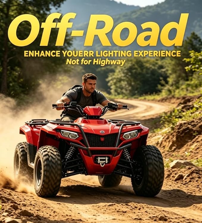 Termitor 1:1 Size H11/H9/H8 Powersports Light Assemblies Bulbs | 106K LM Lights for or Motorcycle & ATV, Cool Daylight 6500K, H16 Powersports Bulb, Long Lifespan, Pack of 2