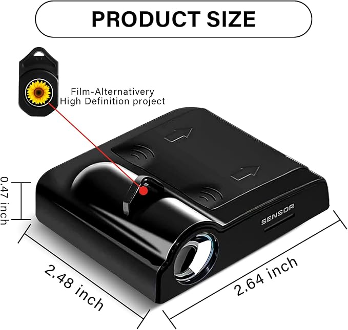 Car Door Lights Projector, Sunflower Car Door Projector Lights Universal Welcome Courtesy Ghost Shadow Lamp Fit for All Car Models Sunflower