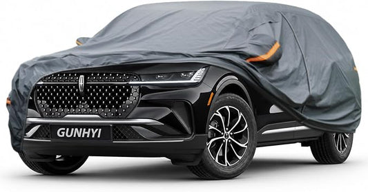 GUNHYI Premium Car Cover Custom Fit Lincoln Nautilus, 16 Layers Heavy Duty Car Cover Waterproof All Weather with Zipper Door for Sun Rain Snow Dust Uv Protection