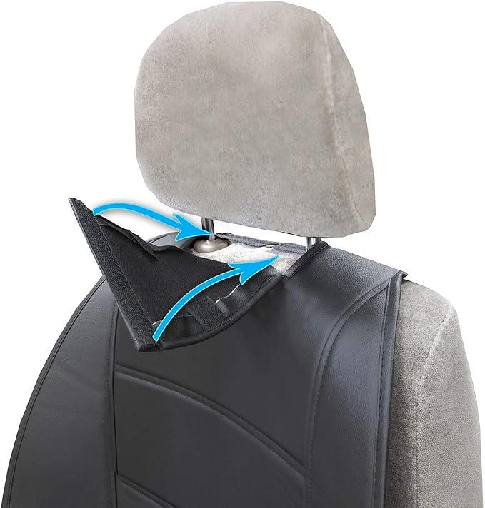 Plasticolor 008599R01 Chevy Chevrolet Logo Universal Fit Car Truck or SUV Sideless 3-Piece Seat Cover w/Head Rest , Black