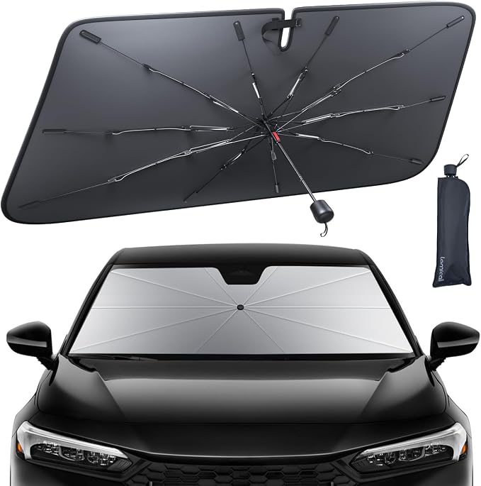 Car Windshield Sunshade for Civic - Lamicall 2026 Foldable Car Windshield Sun Shade Umbrella Cover, 5 Layers UV Block Coating,Front Window Heat Insulation Protection, for Civic (2016-2025)