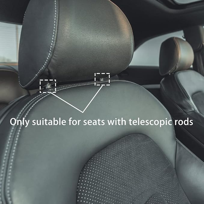 Car Neck Pillow 2 PCS,Universal Soft Breathable Leather Car Neck Pillow Comfortable Head Neck Rest Support Cervical Pillow for Travel Car Seat Driving & Home