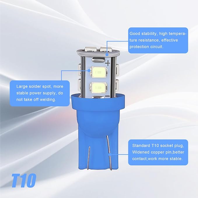 24 PCS Car Interior LED Lights Kit 194 T10 DE3175 578 31mm 41mm LED Bulbs Interior Replacement Bulbs for Car Map License Plate Door Side Marker Dome Light (Ice Blue)