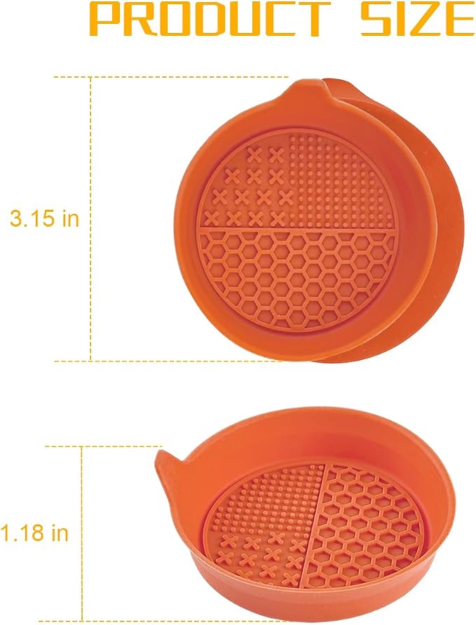 Mandark 4PCS Car Cup Holder Coaster, Silicone Anti-Slip Vehicle Insert Water Bottle Mat, Automotive Interior Insulation Drink Cup Pad Decor Accessories, Universal for SUV, Sedan, Truck (Orange)