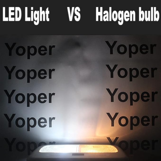 Yoper LED Bulbs Light Car Kit Set, White, 57 Pieces | Ba9s T5 T10 Sizes, 28mm 31mm 36mm 42mm 44mm Festoon, Interior Dome Map Trunk Door Courtesy Vanity, License Plate Replacement