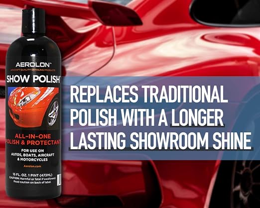 Show Polish: High Gloss Polish and Base Coat Sealer, Liquid Car Wax Shine with Polymer Paint Sealant Protection, Base Coat Sealant, All-in-One Polish and Protectant - 1 Gallon