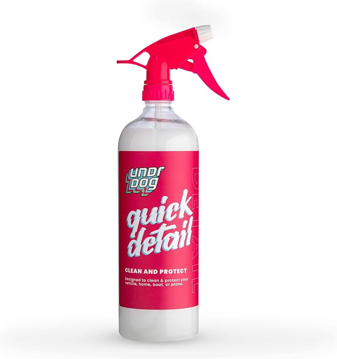 Undrdog Quick Detail, Hydrophobic, Water-Based Cleaner, Spray Wax, Quick Shine, Detail Spray For Vehicles, Motorcycles, Homes or Boats, Available in 16oz, 32oz (16oz)