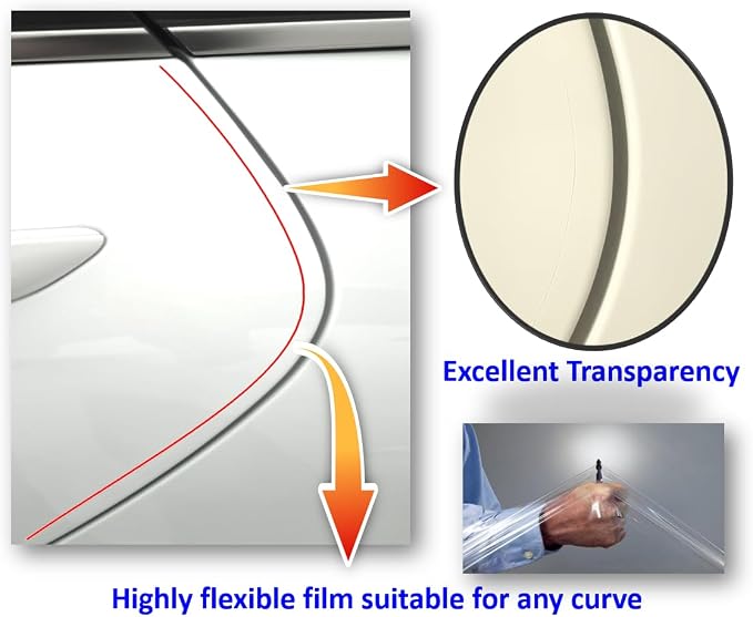 [3M]-5doors(Pro) Customized Car Door Edge Protector Made with 3M PPF | Made with 3M Paint Protection Film Pro Series, Clear(Transparent), Anti Scratch, Universal Fit for Most Cars