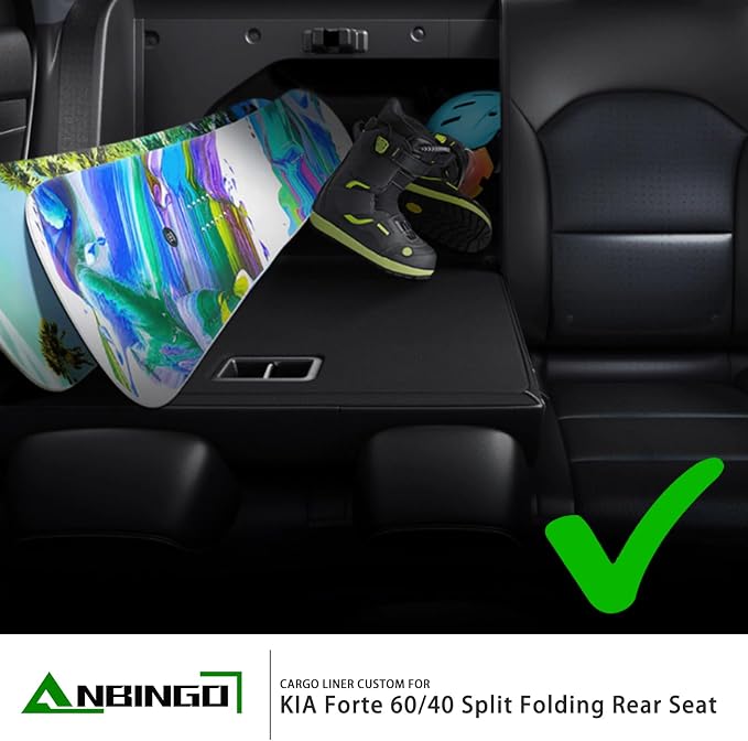 ANBINGO® Floor Mats & Cargo Liner for Kia Forte 2019-2024, Custom for Forte S/EX/FE/LX/LXS/GT/GT-Line, 3D All Weather Car Floor Liners for Forte, Full Set