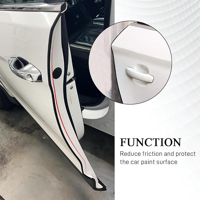 32.8Ft Car Door Edge Guards, Car Door Protector, Anti-Collision Automotive Entry Trim Molding Guard, No Glue Auto Exterior Edge Trim Protective Strip for Most Vehicles (Black, 10M)