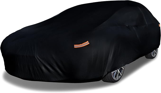 EzyShade Multi-Layer Waterproof Sports Car Cover - See Vehicle Size-Chart - All Weather Full Outdoor Covers for Automobiles - Miata Porsche SLK Z3 Z4 Classic Cars - Black, Size C1 (See SizeChart)