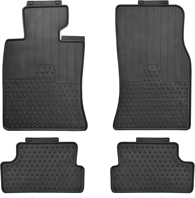 Car Floor Mats Custom Fit for Mini Cooper R56 2006-2013 Black Rubber Auto Liner Mats All Weather Protection Odorless