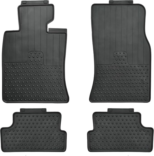Car Floor Mats Custom Fit for Mini Cooper R56 2006-2013 Black Rubber Auto Liner Mats All Weather Protection Odorless