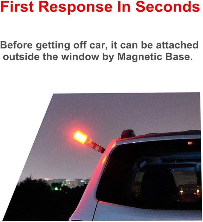 2PC Multi-function LED Emergency Roadside Flares Magnetic Base Upright Stand new 2pcs 3 in 1 LED Flashing Roadside Emergency Beacon Flares Kit Color 3 Colors