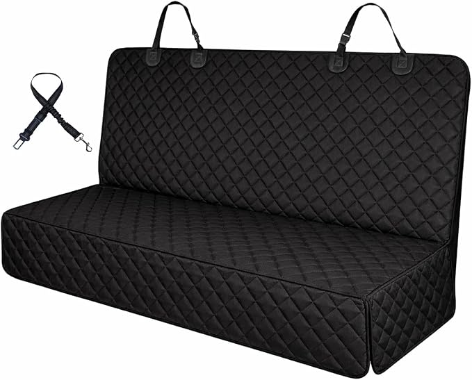 Dog Car Seat Cover & Protector, Pet Back Seat Cover for Cars & SUVs, 52" | Waterproof rear seat cover for dogs, kids & baby boys; fits small cars & SUVs and protects seats from fur & spills.