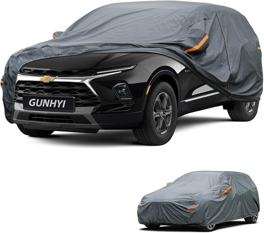 GUNHYI Premium Car Cover Custom Fit Chevrolet Blazer, 16 Layers Heavy Duty Car Cover Waterproof All Weather with Zipper Door for Sun Rain Snow Dust Uv Protection