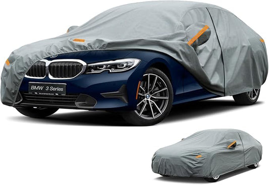 Kayme Heavy Duty Car Cover Custom Fit BMW 3 Series 320i 325i 328i 330i 335i M3(2013-2026), Waterproof All Weather for Automobiles, Full Exterior Covers Sun Rain UV Protection.