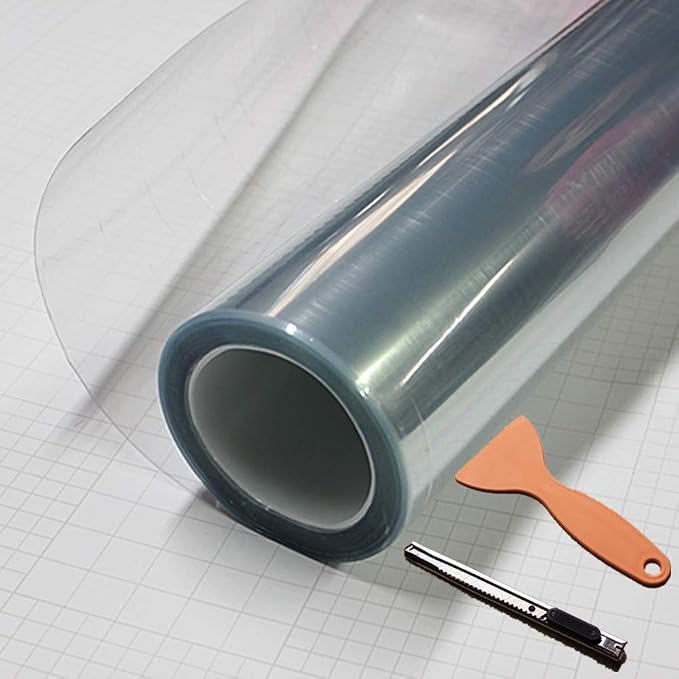 DIYAH Pro-Shield Heavy Duty PPF 60" X 60" / 5 FT X 5 FT - 8.5 mil Thickened Clear Paint Protection Film - Maximum Impact & Rock Chip Defense - Self-Healing Wrap with Tools