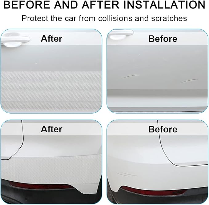 Storystore Car Door Edge Guards, 4In x 33Ft Door Sill Guard Protector, Anti-Scratch Adhesive Tape, Automotive Anti-Collision Strip for Car Door Edge/Front and Rear Bumper/Door Sill Protector