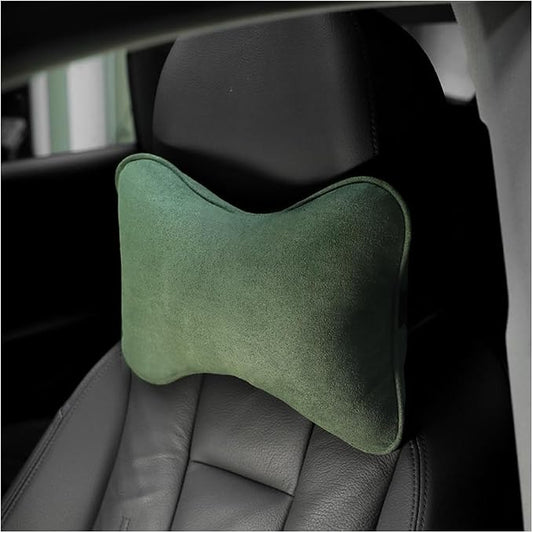 Osilly Car Headrest Pillow, Soft Comfortable Breathable Memory Foam Ergonomic Design Automotive Neck Pillow Cushion with Adjustable Strap for Neck Pain Pressure Relief, Universal Fit（Green）