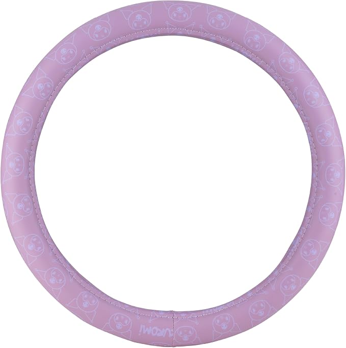 Sanrio Kuromi Steering Wheel Cover for Car, SUV, Truck - Soft Lavender | Universal Fit Cute Car Accessories & Gift for Women, Official Licensed, Steering Wheel Protector Fits 14.5"-15" Wheels