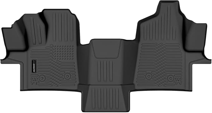 Auxko All Weather Floor Mats Fits for Ford Transit 2022-2026 TPE Liners All Season Accessories Guard Odorless Anti-Slip Floor Liners Trunk Tray for Ford Transit 2022-2026