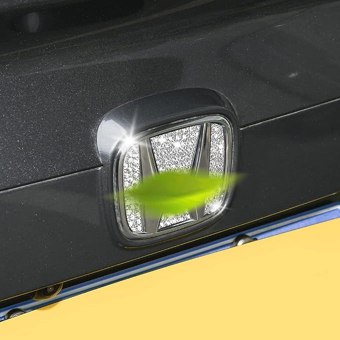 Bling Crystal Rear Logo Sticker for Honda Civic Accord 2018-2022 | Compatible with Honda Civic Accord 2018-2022 rear logo only, not steering wheel or front emblem. ABS rhinestone decal