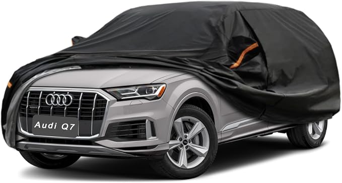 GUNHYI 7 Layer SUV Car Cover Custom Fit Audi Q7 (2005-2025) Waterproof All Weather, Heavy Duty Outdoor Snow Sun Rain Uv Protection (Ships from US Warehouse, Delivery 3-8 Days)