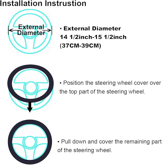 Furry Fluffy Wool Sheepskin car Steering Wheel Cover for Girls Women Universal car 14 1/2-15 1/2inchs (Lilac)