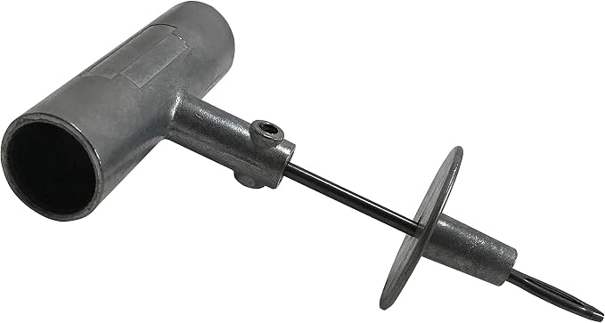 T-Handle Tire Repair Tool - Die-Cast Aluminum with Replaceable Split Eye Needle