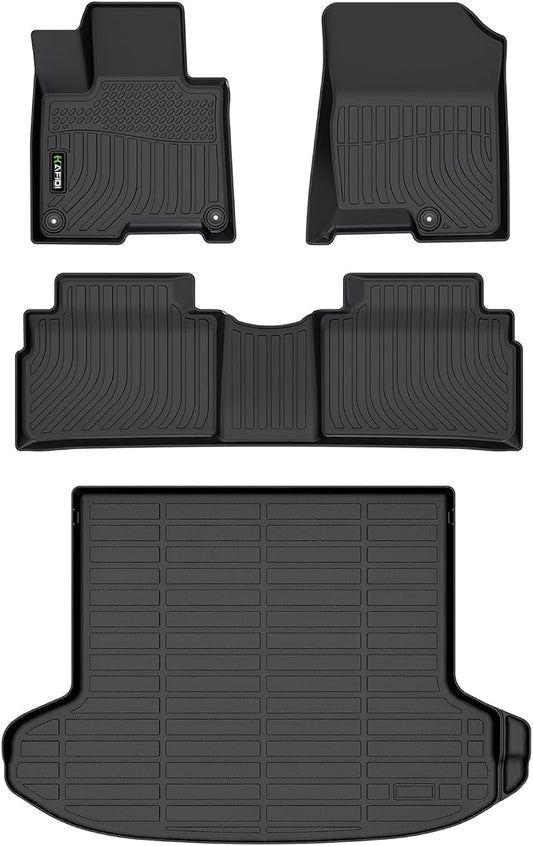 All Weather Floor Mats & Cargo Liner for 2023-2025 Kia Sportage Plug in Hybrid (PHEV) Full Set All Weather Floor Liners Accessories, Black
