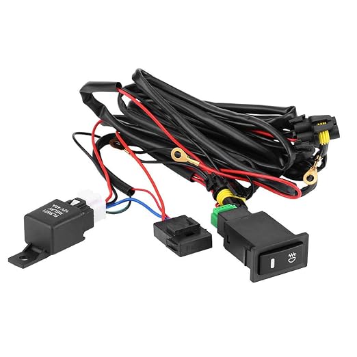 LED Light Wiring Harness Kit,12V Universal Car LED Fog Light On/Off Switch Wiring Harness Fuse Relay Kit