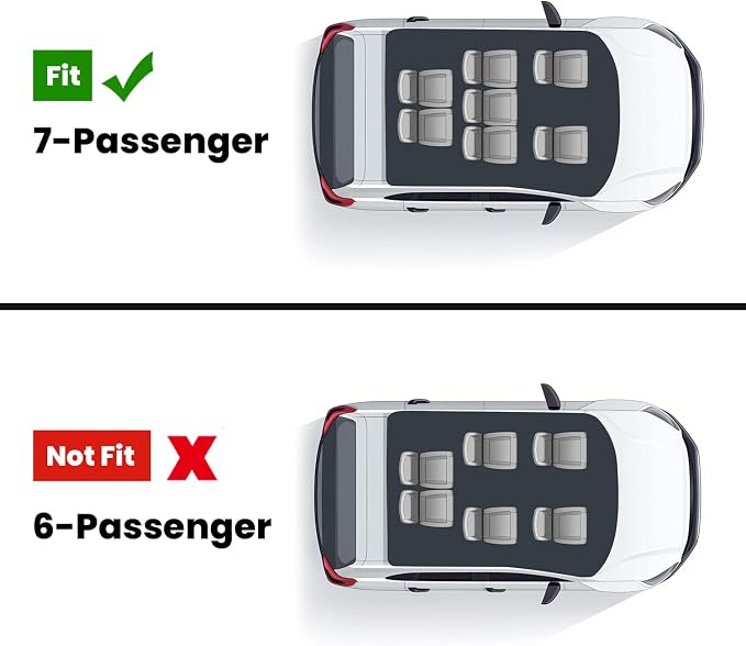 LASFIT Floor Mats & Cargo Mats for KIA EV9 2026 2025 2024 (Only Fit for 7-Seats), All Weather TPE Custom Fit Kia EV9 2024-2026 Full Set Car Accessories Floor Liners